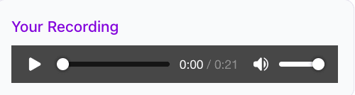 Audio Player Interface